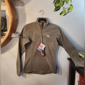 NWT Helly Hansen Women's Daybreaker Polartec Half Zip Fleece, moss green, size S